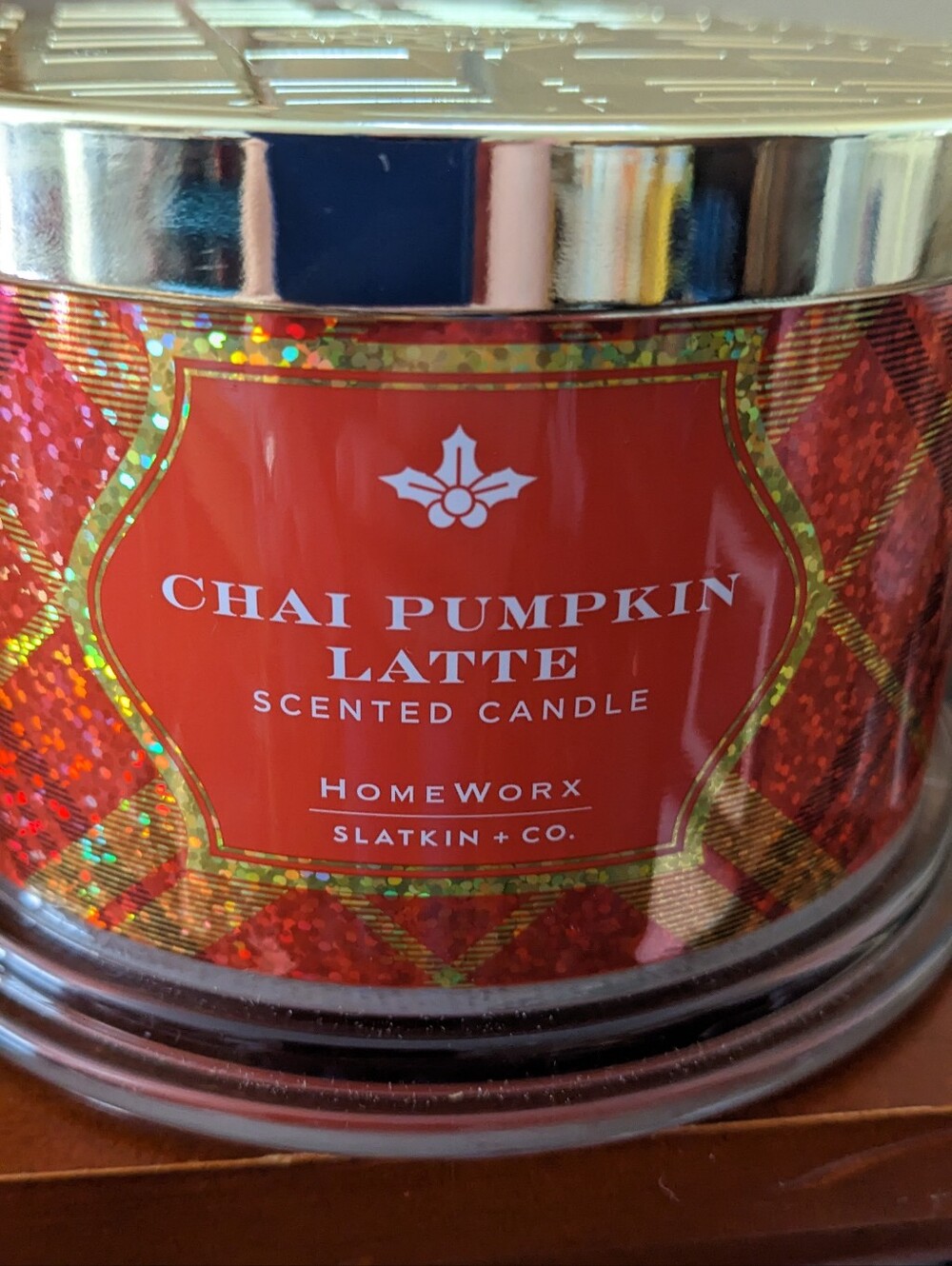 HomeWorx Slatkin + Co. Chai Pumpkin Latte Candle 18 oz. 4-Wick Fall Favorite